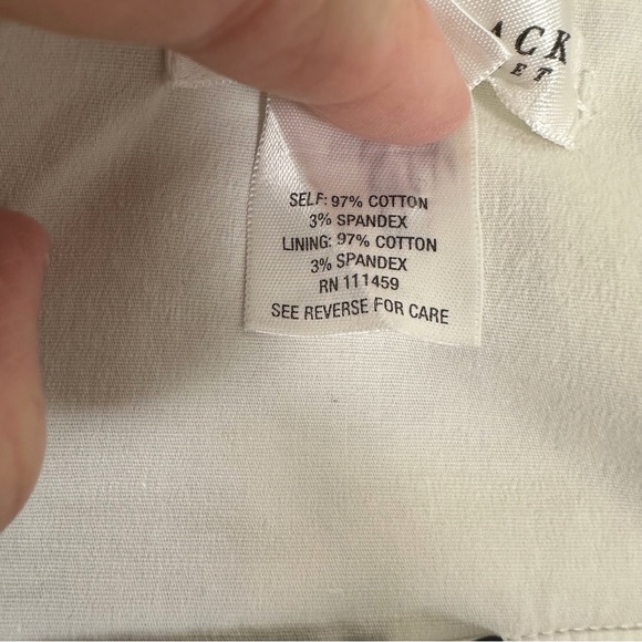 White House Black Market B&W Tropical Floral VNeck A-Line Dress Sz 12 - Picture 6 of 7